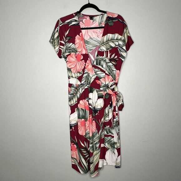 Ann Taylor Womens Floral Wrap Dress Size 6 - Picture 1 of 8